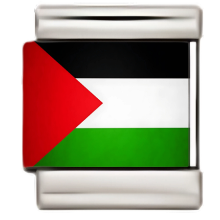 علم فلسطين لون فضي