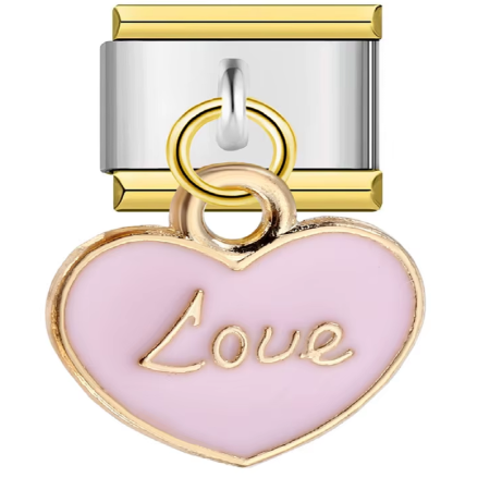 راس قلب مكس فضي و دهبي Love