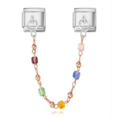 تشارم فضي دندوشة ملونة