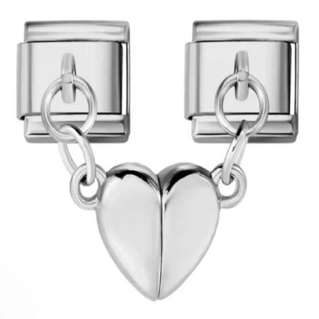 تشارم قلب مغناطيس فضي