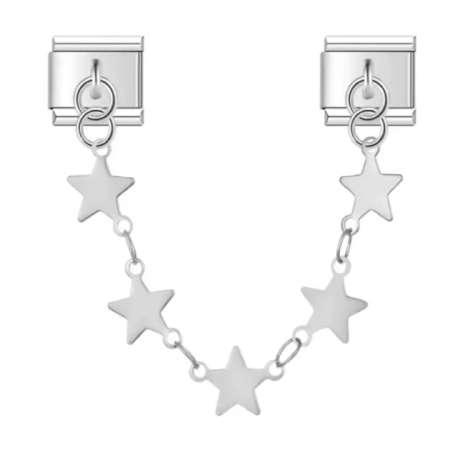 تشارم فضي قطعتين نجوم